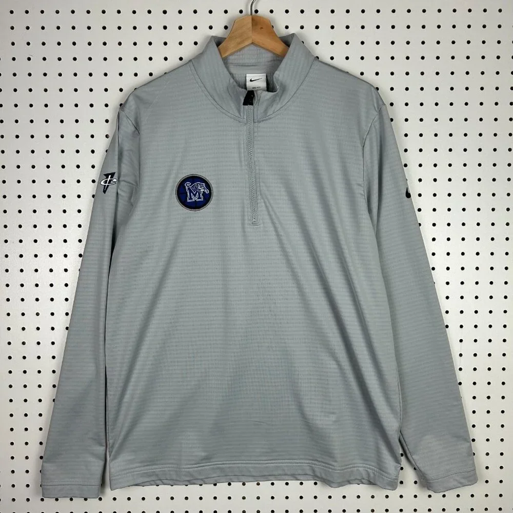 Nike 1 Cent‎ Memphis Tigers Large Quarter Zip Gray Team Issued Penny Hardaway
